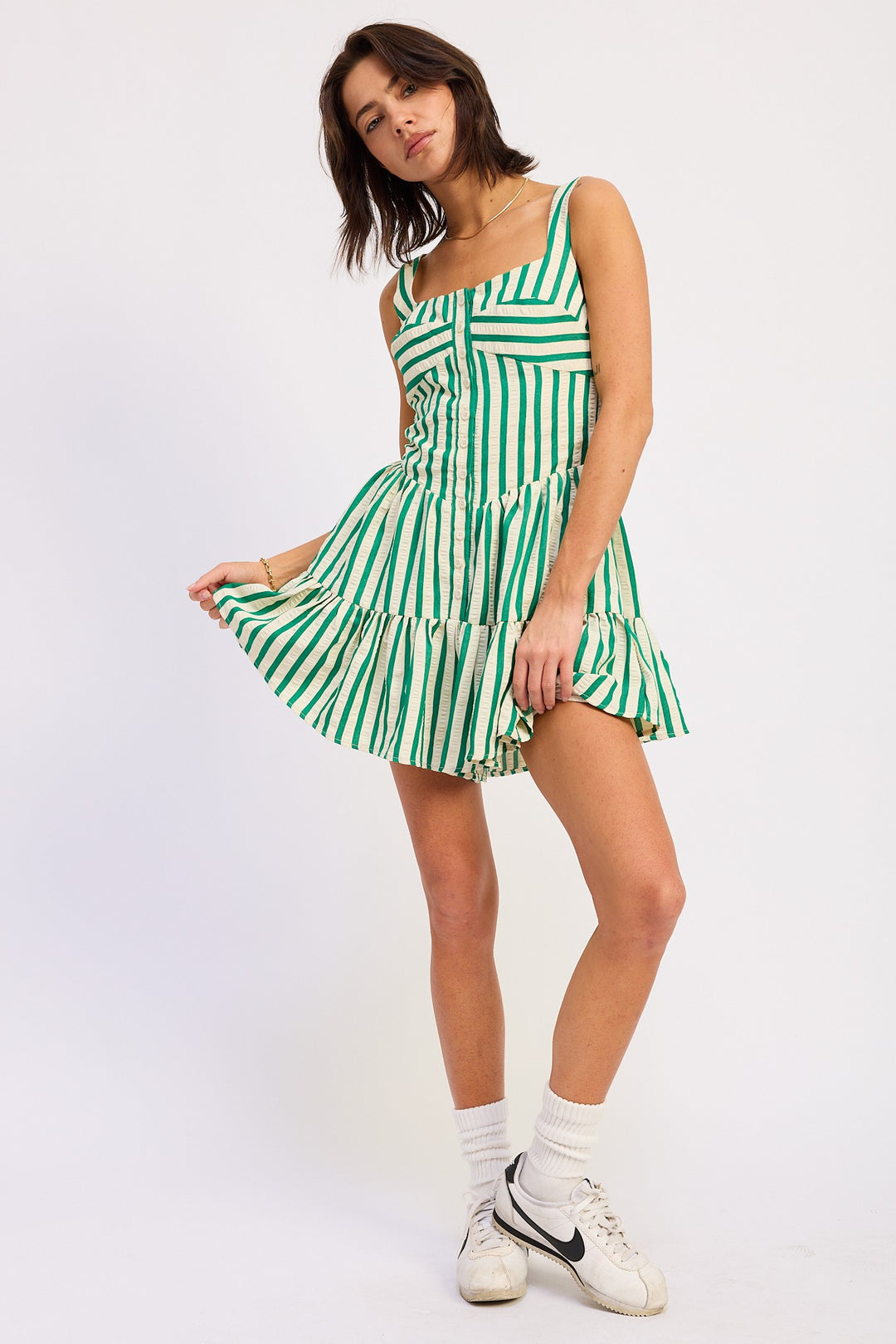 Button Up Placket Mini Romper