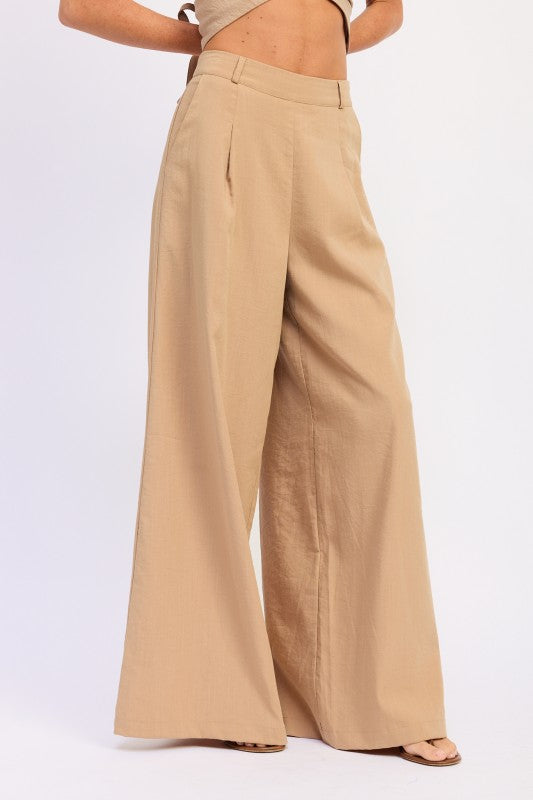 Wide Leg Linen Pants