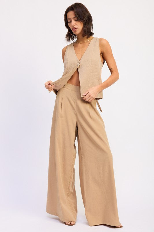 Wide Leg Linen Pants