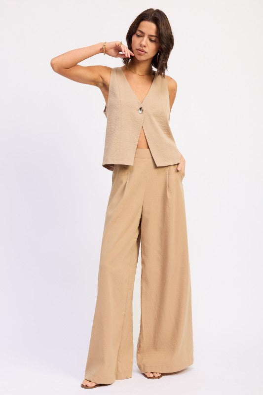 Wide Leg Linen Pants
