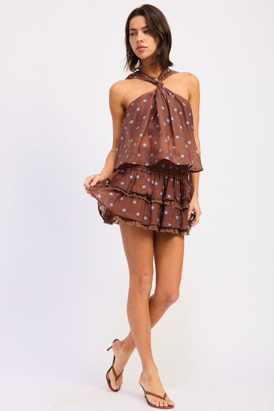 Polka Dot Tie Swing Top