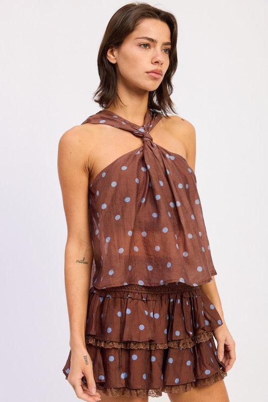 Polka Dot Tie Swing Top