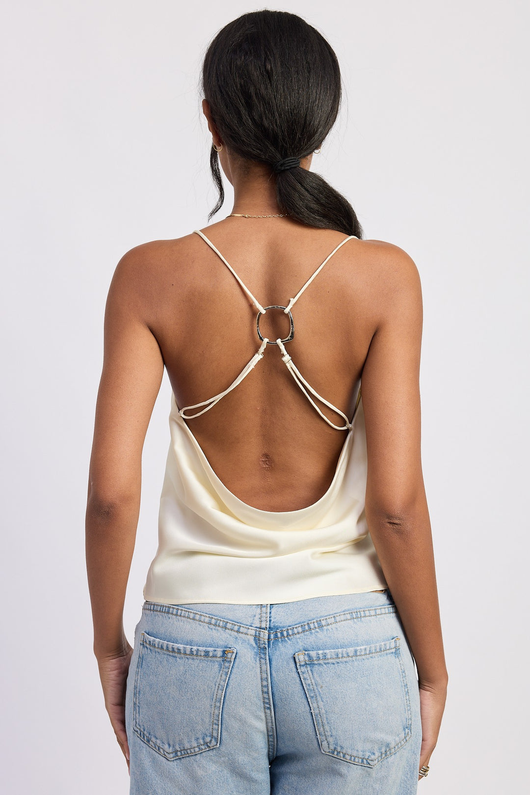 Cowl Nekc Cami With Ring Hardware