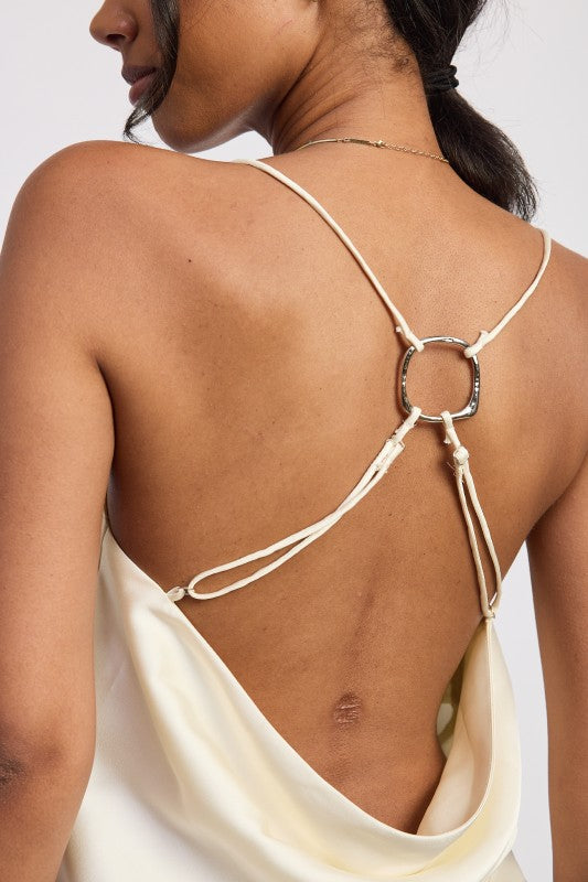 Cowl Nekc Cami With Ring Hardware