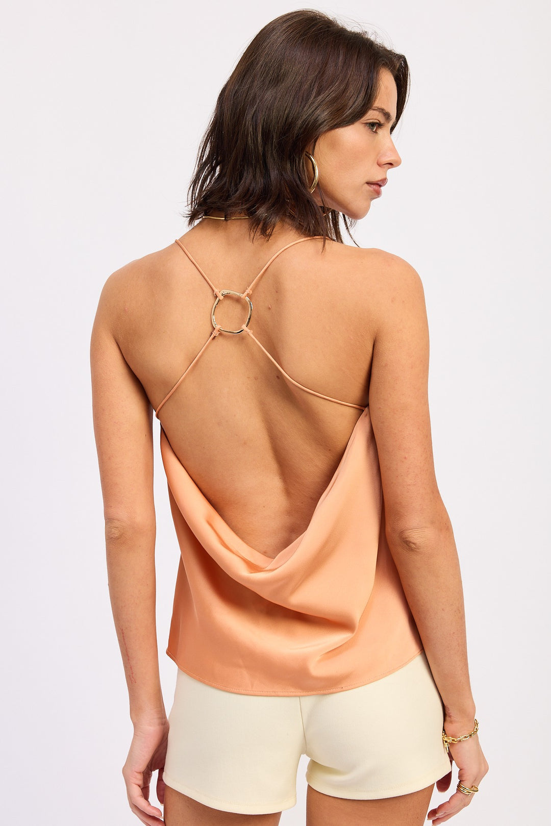 Cowl Nekc Cami With Ring Hardware