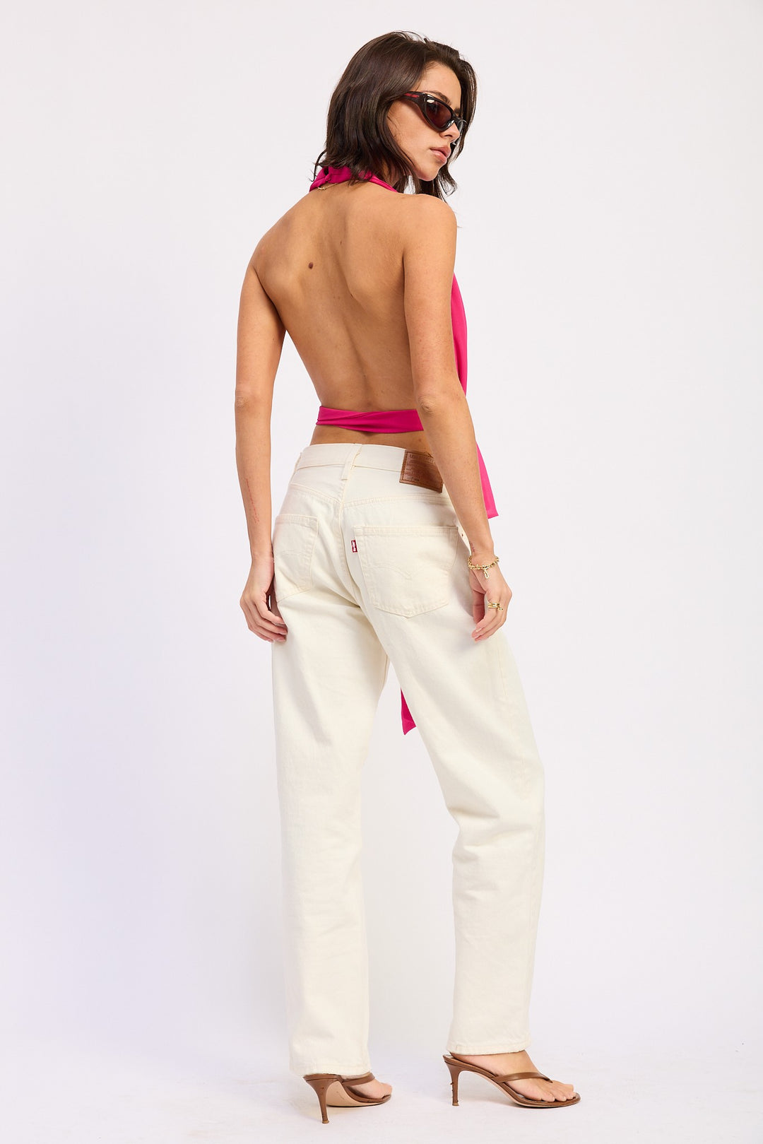 Halter Backless Scarf Top
