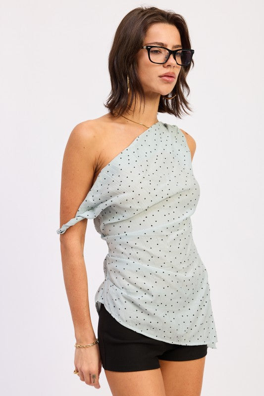 Asymmetrical Shoulder Tunic Top
