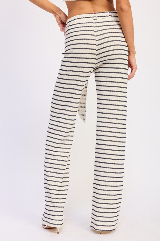 Low Rise Striped Knit Pants