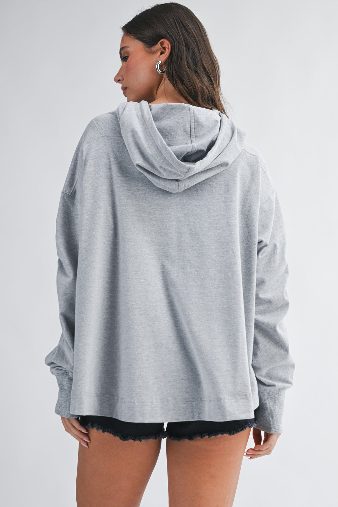 Relaxed Pocket Hoodie Pullover Top