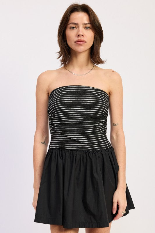 Mix Media Mini Tube Dress