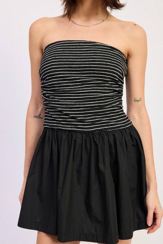 Mix Media Mini Tube Dress