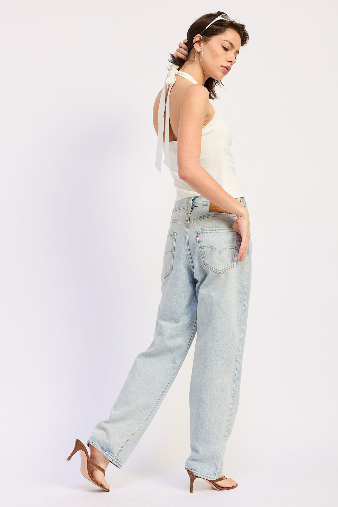 Beaded Trim Halter Top