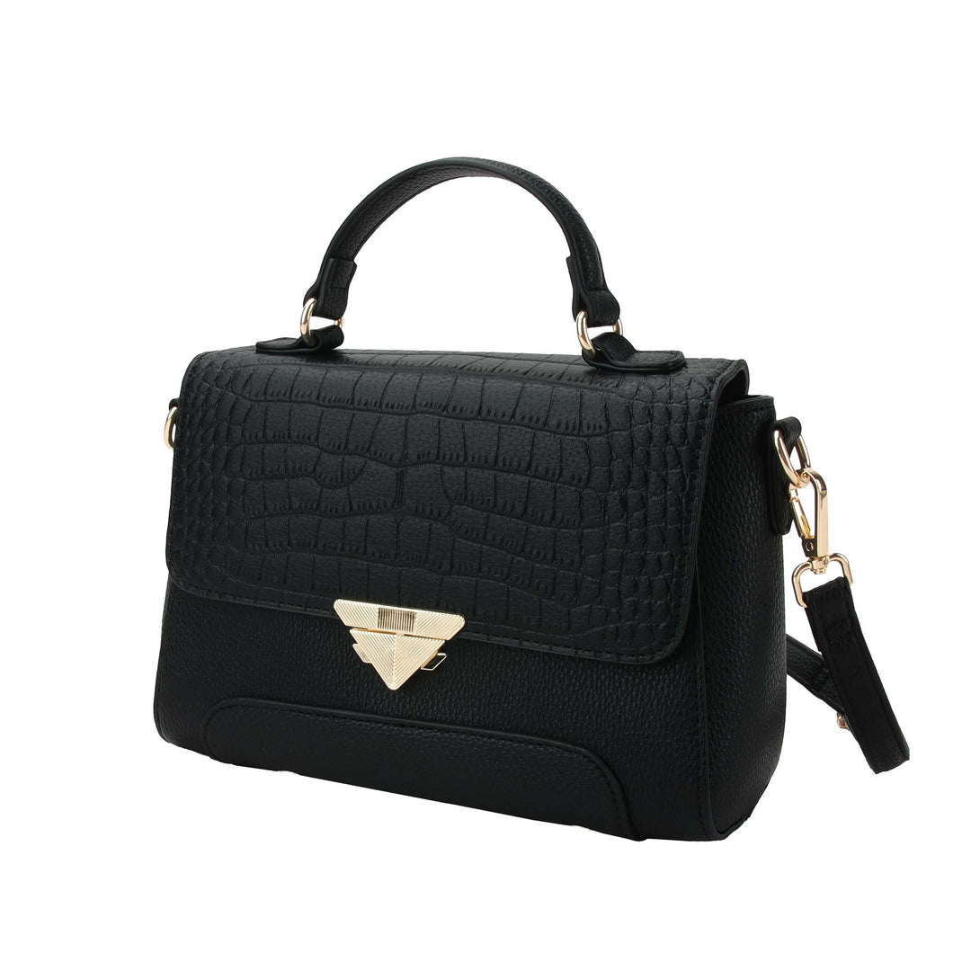 Black Mkf Saphira Satchel Bag By Mia K