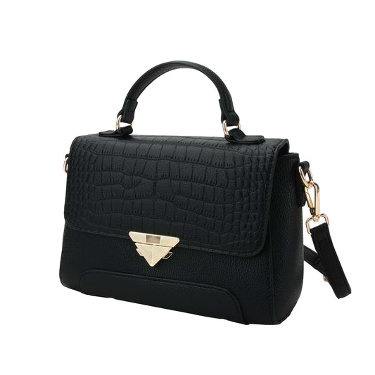 Black Mkf Saphira Satchel Bag By Mia K