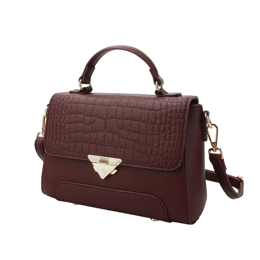 Burgundy Mkf Saphira Satchel Bag By Mia K