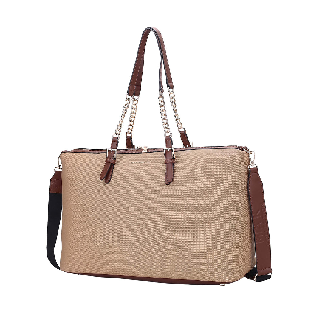 Taupe Mkf Zephyra Weekender Bag By Mia K