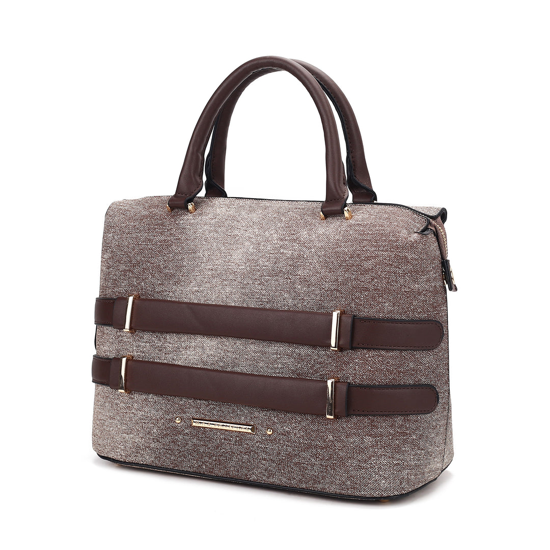 Coffee Mkf Leila Color Block Tote Bag By Mia K