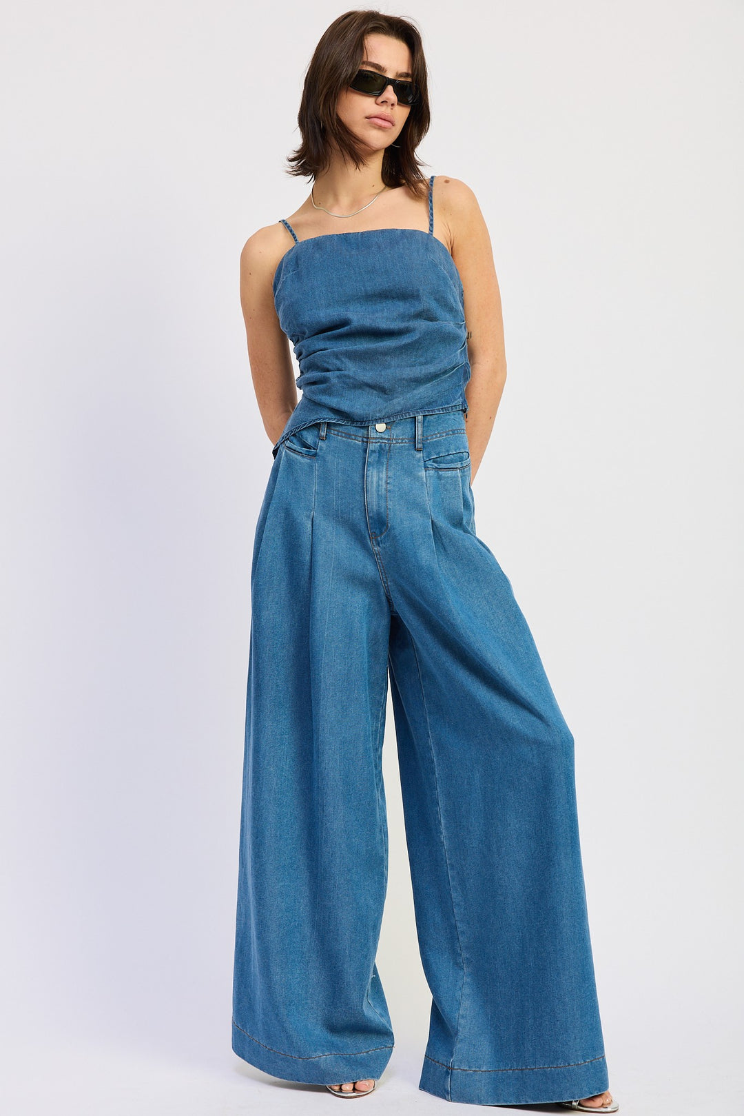 Asymmetrical Spaghetti Strap Top