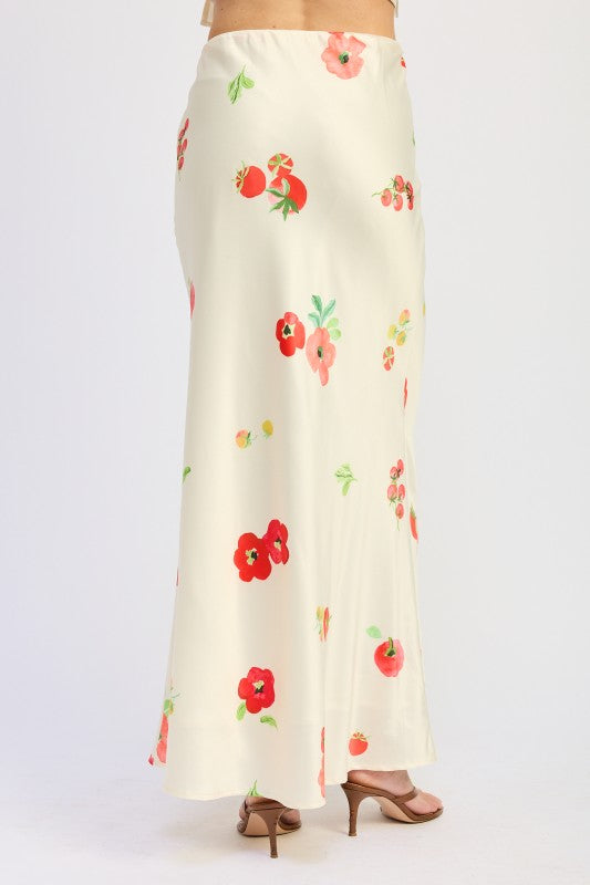 Low Rise Mid Satin Bias Skirt