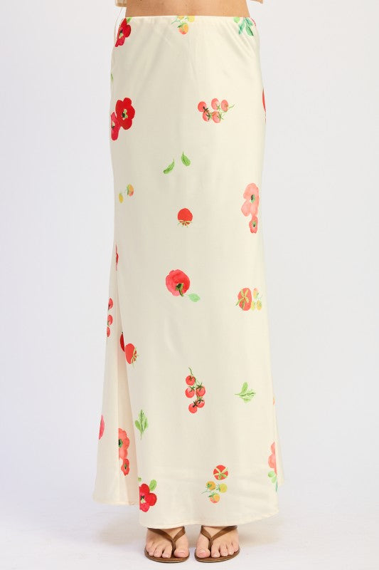 Low Rise Mid Satin Bias Skirt