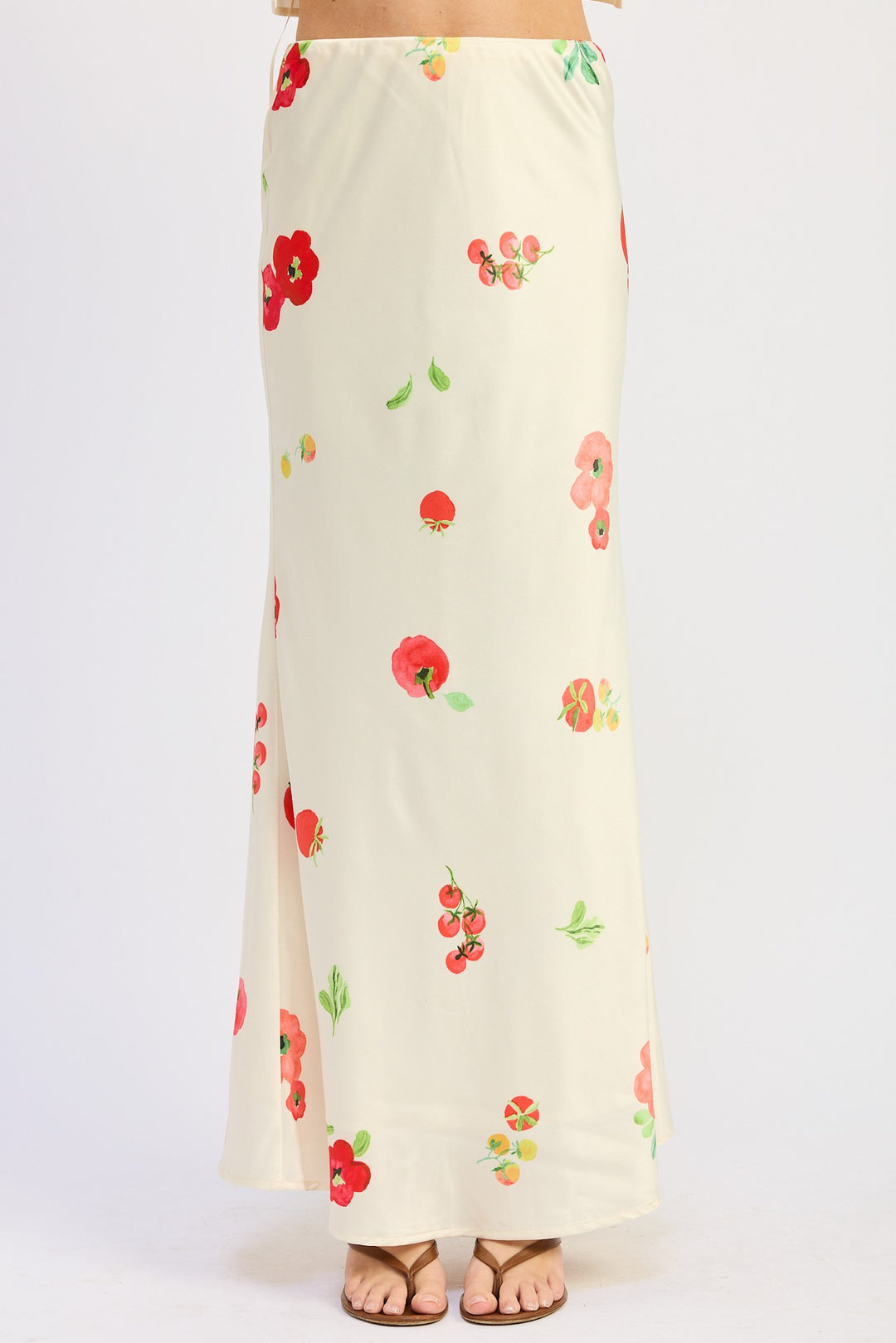 Low Rise Mid Satin Bias Skirt