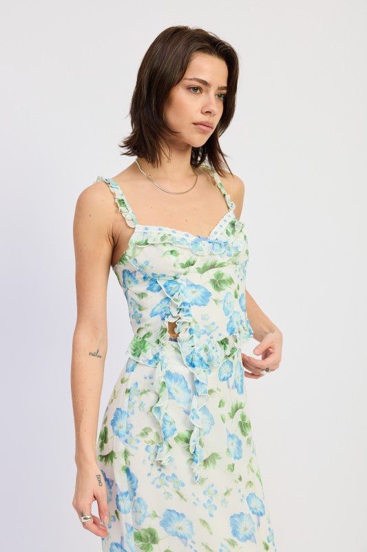 Asymmetrical Ruffled Bustier