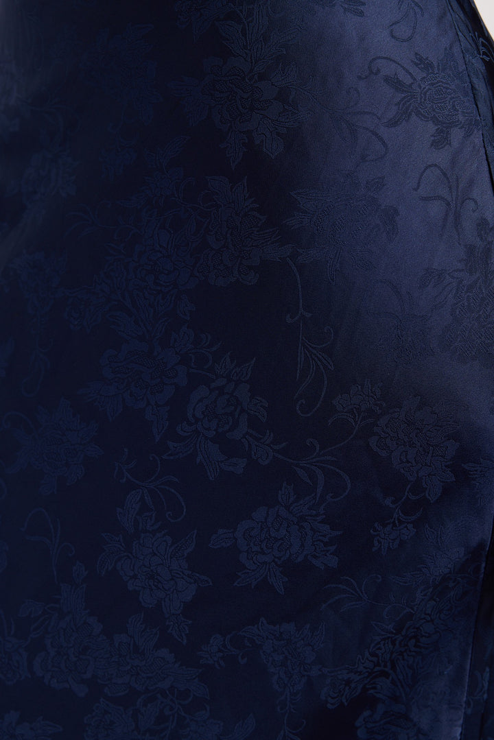 Satin Halter Midi Dress With Open Back