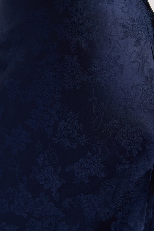 Satin Halter Midi Dress With Open Back