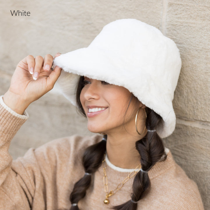 Plush Fur Bucket Hat