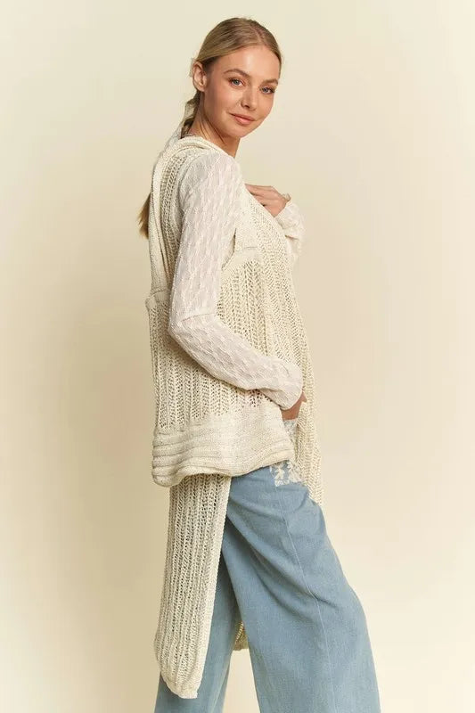 Davi Dani Knit Side Slit Round Neck Sleeveless Dress Bag 1