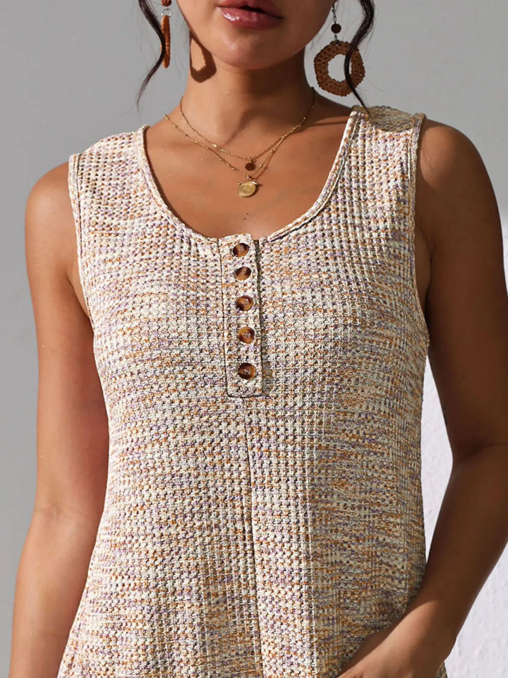 Green Full Size Button Front Romper With Pockets Plus Size