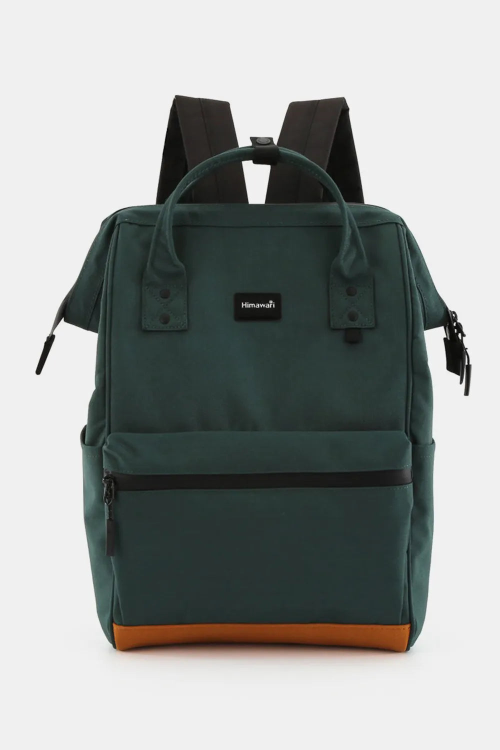 Green Himawari Waterproof Canvas Travel Backpack Bag With Usb Port