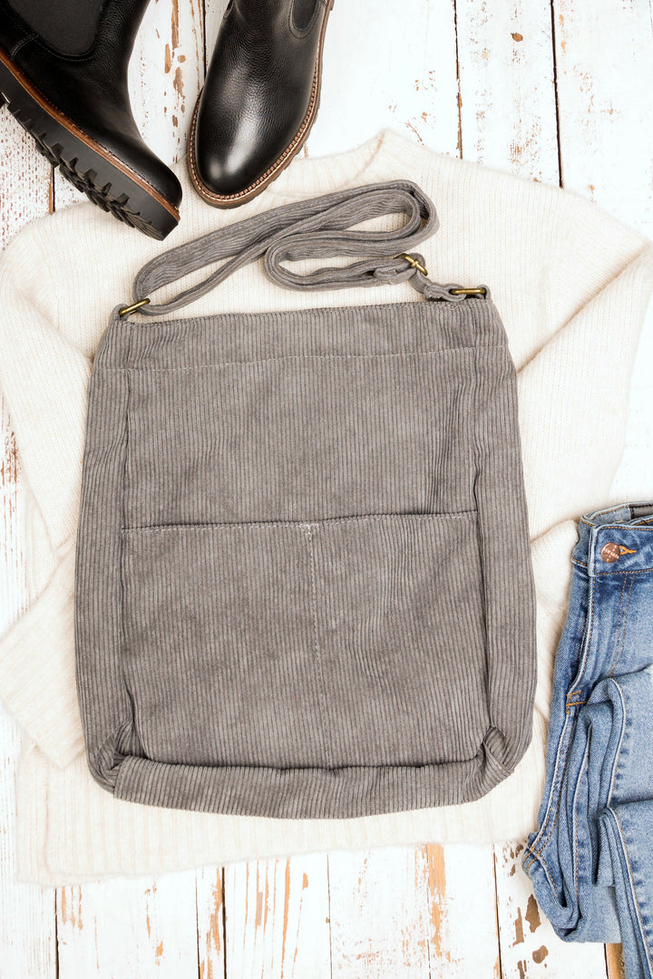 Corduroy Messenger Bag