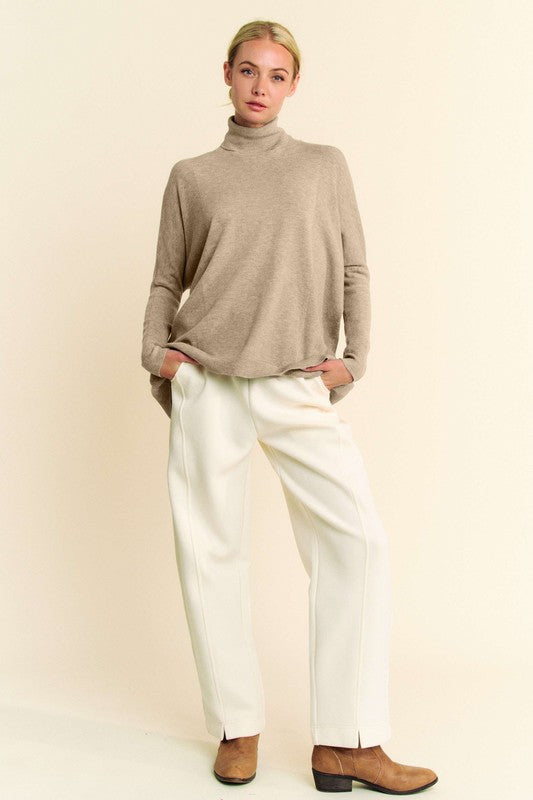 Davi Dani Turtleneck Long Sleeve Knit Top 1