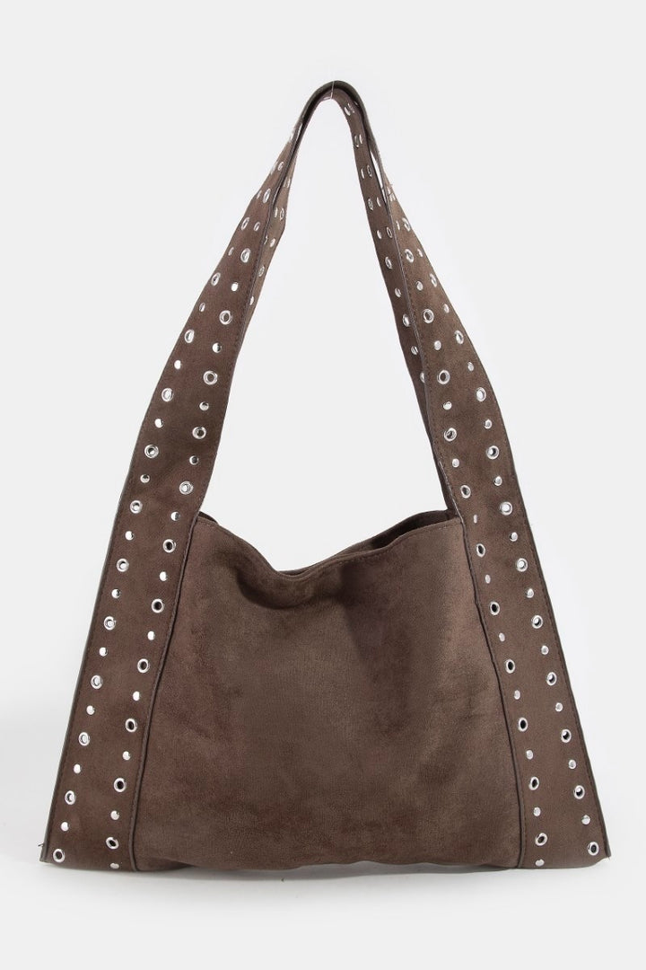 Sdbr Fame Grommet Strap Suede Shoulder Bag