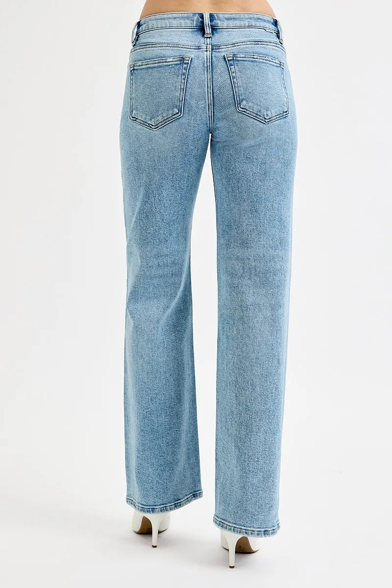Medium Risen Full Size Low Rise Ankle Boyfriend Distressed Jeans Plus Size