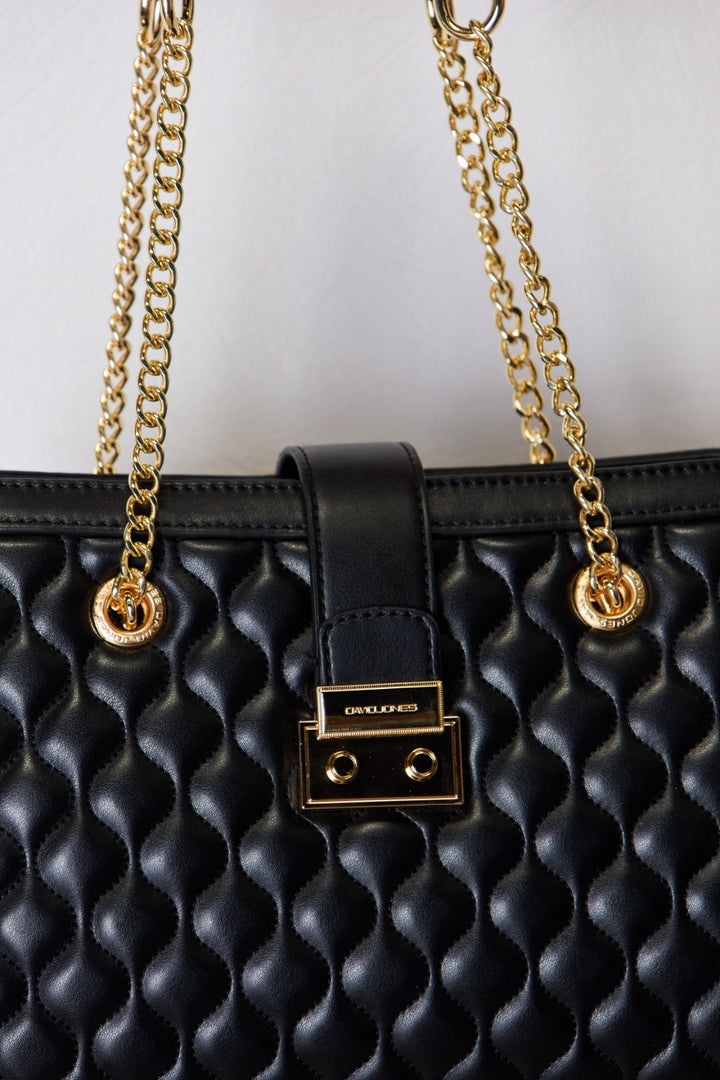 David Jones Quilted Pu Leather Handbag