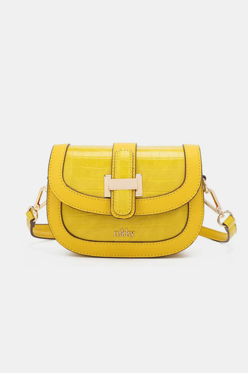 Nicole Lee Usa Croc Embossed Crossbody Bag