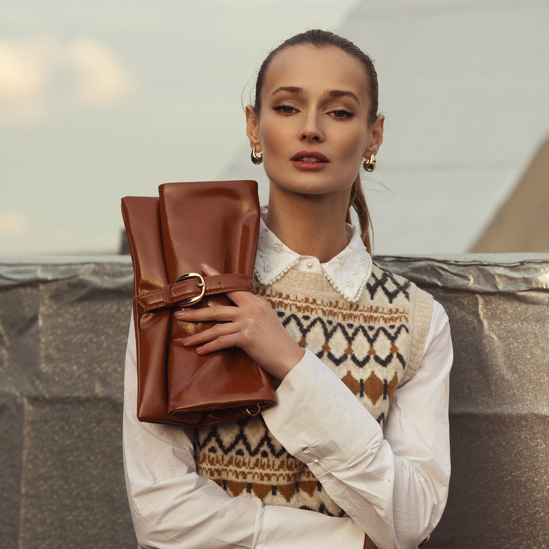 Tawny MKF Collection By Mia K Koumei Clutch Bag