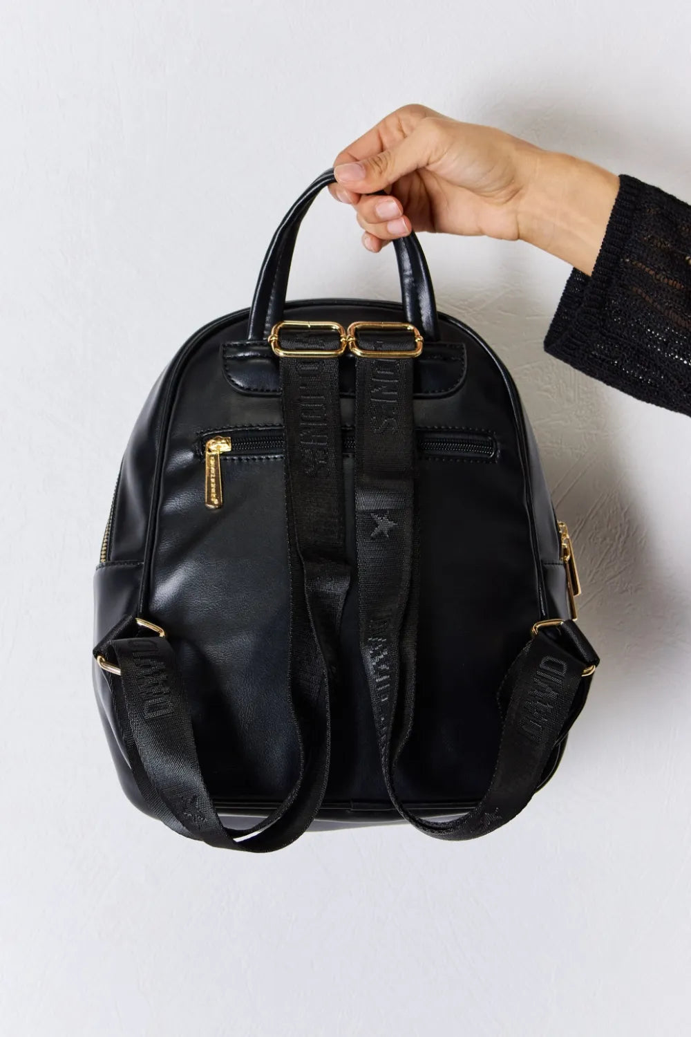 David Jones Pu Leather Backpack