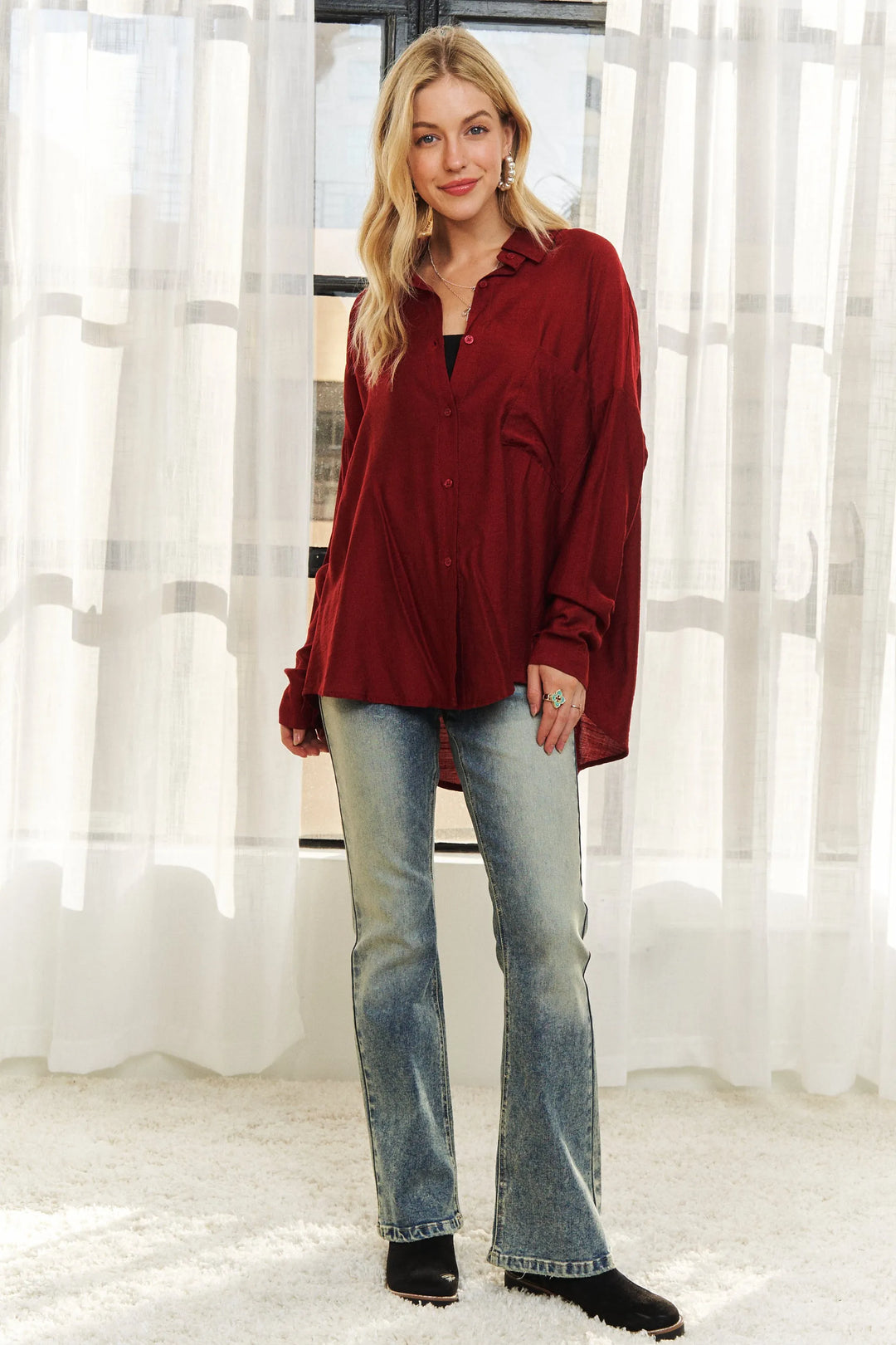 Adora Button Down Linen Shirt 1