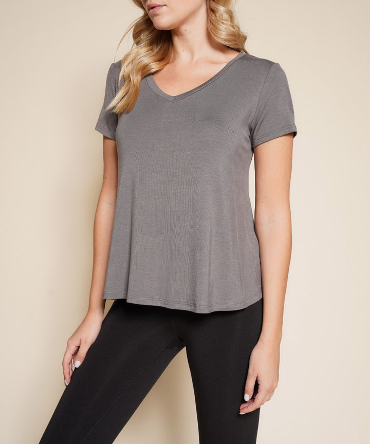 Slate Navy Bamboo Classic V Top