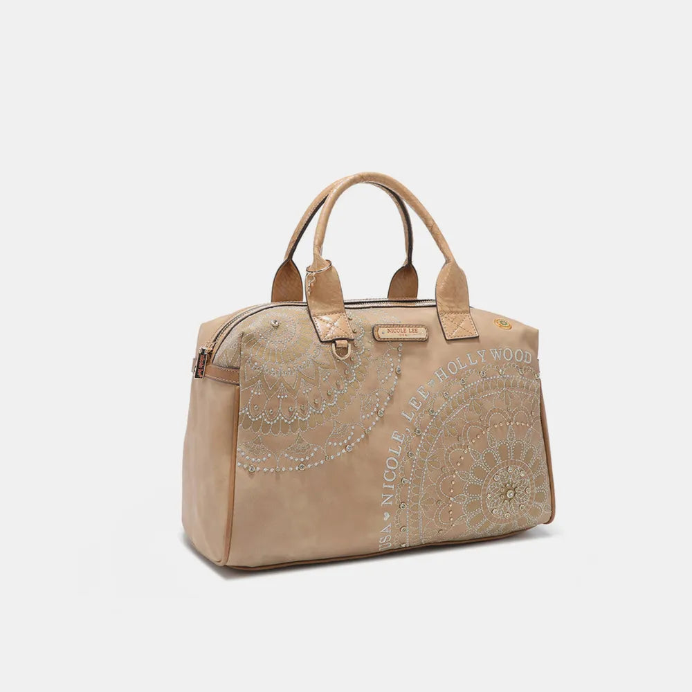 Nicole Lee Usa Rhinestone Decor Boston Bag