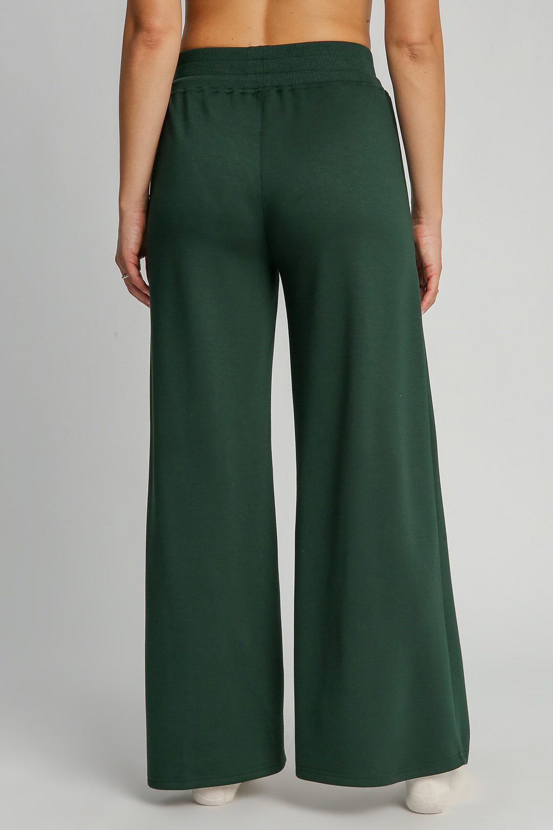 Evergreen Umgee Full Size Drawstring Wide Leg Pants With Pockets 1