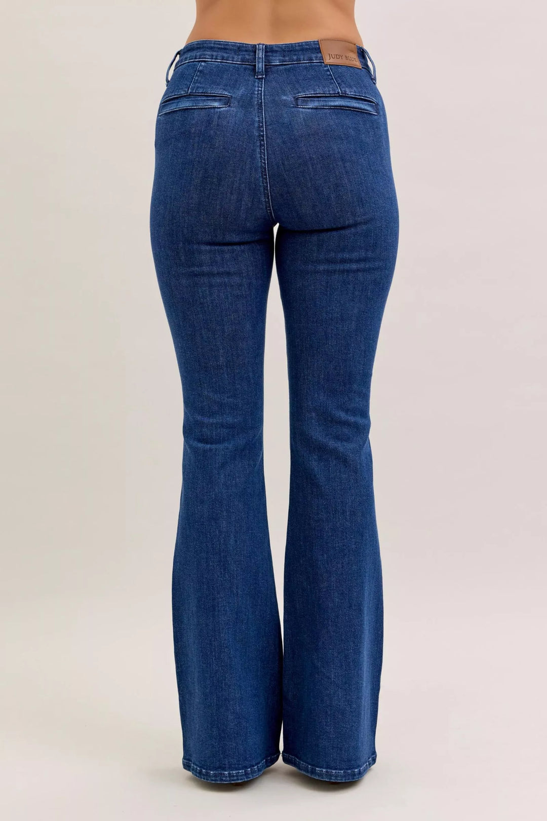 Dk Judy Blue High Waist Flare Jeans With Front Patch Pockets