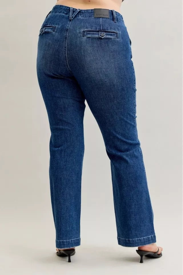 Dk Judy Blue Full Size Mid Rise Bootcut Jeans With Welt Pockets Plus Size