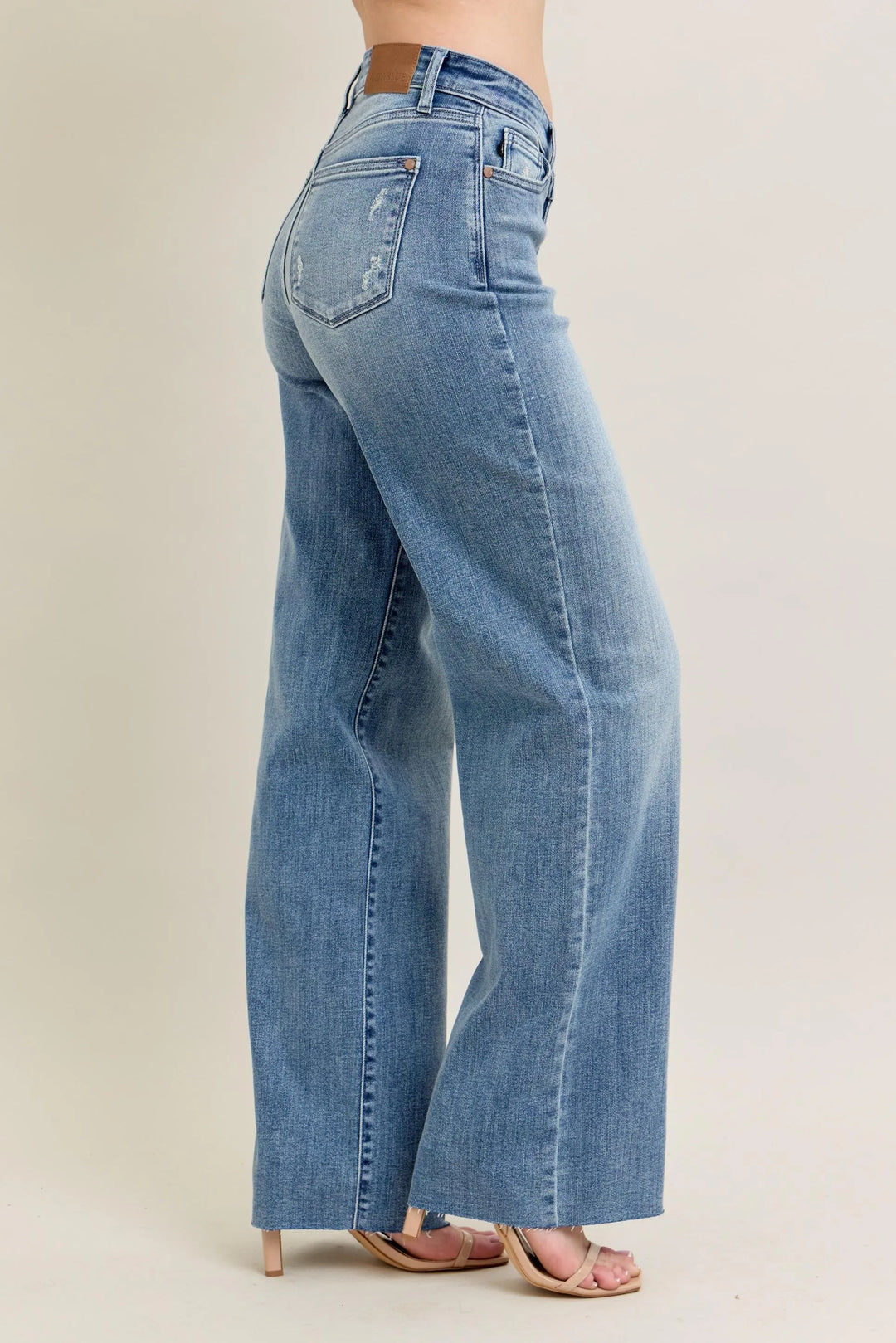 Md Judy Blue Full Size V Front Baggy Jeans Plus Size