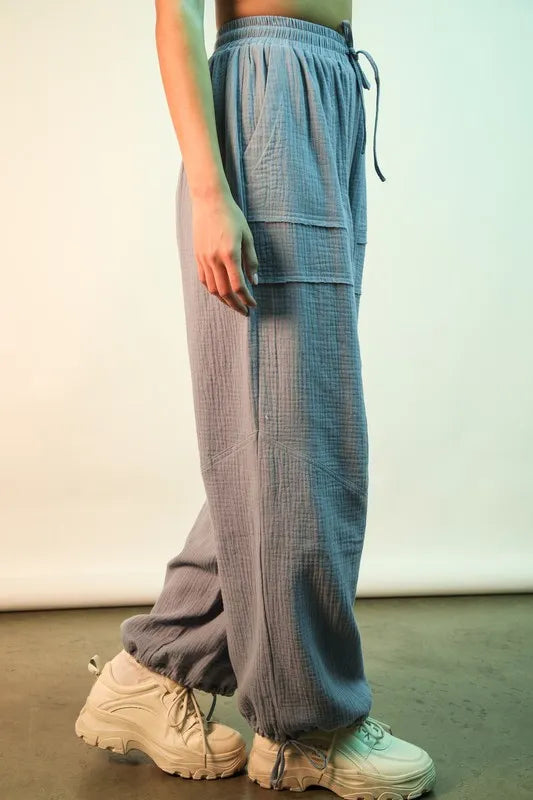 Denim Very J Wide Leg Gauze Solid Pants 1