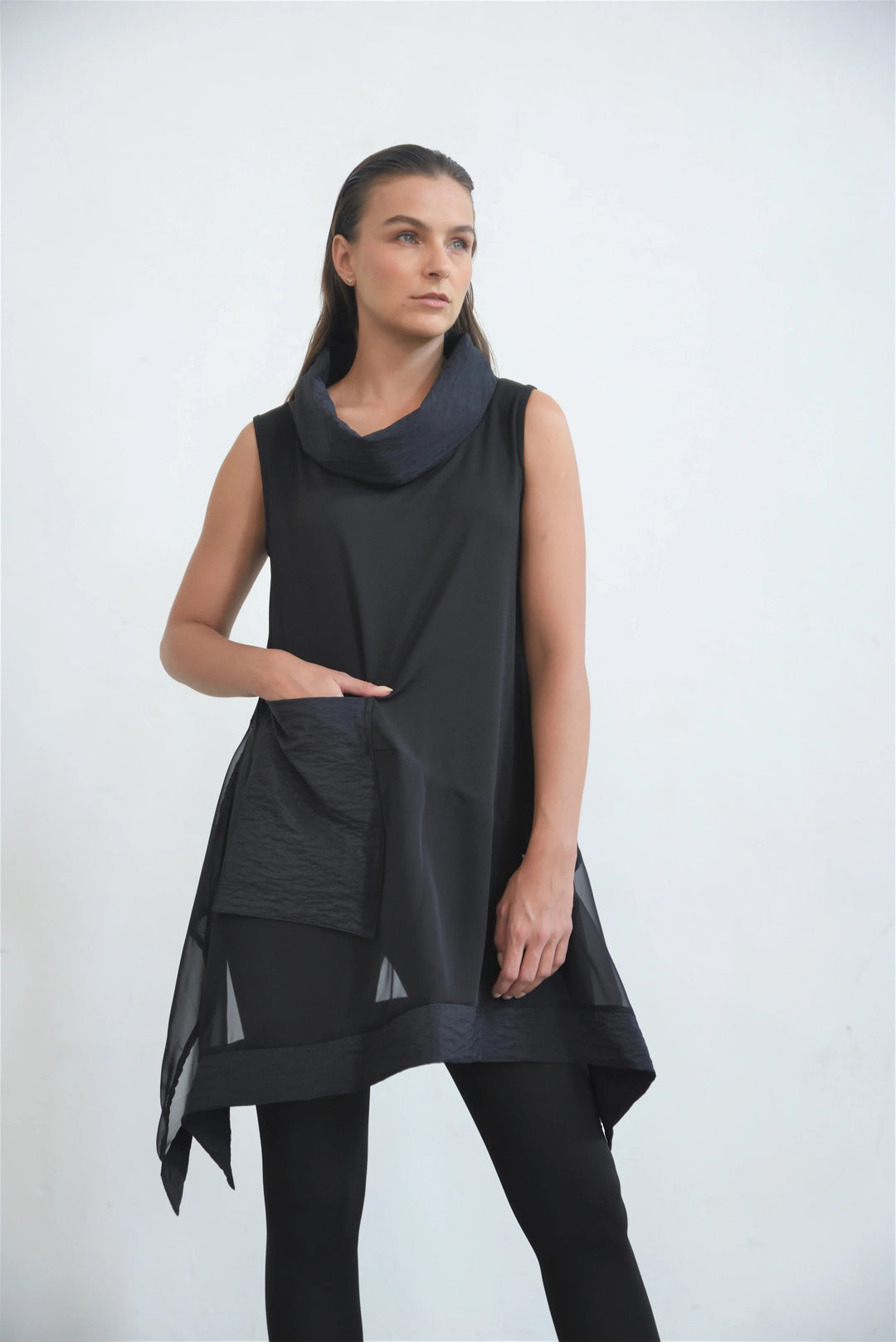 Xsmall Sleeveless Mix Tunic