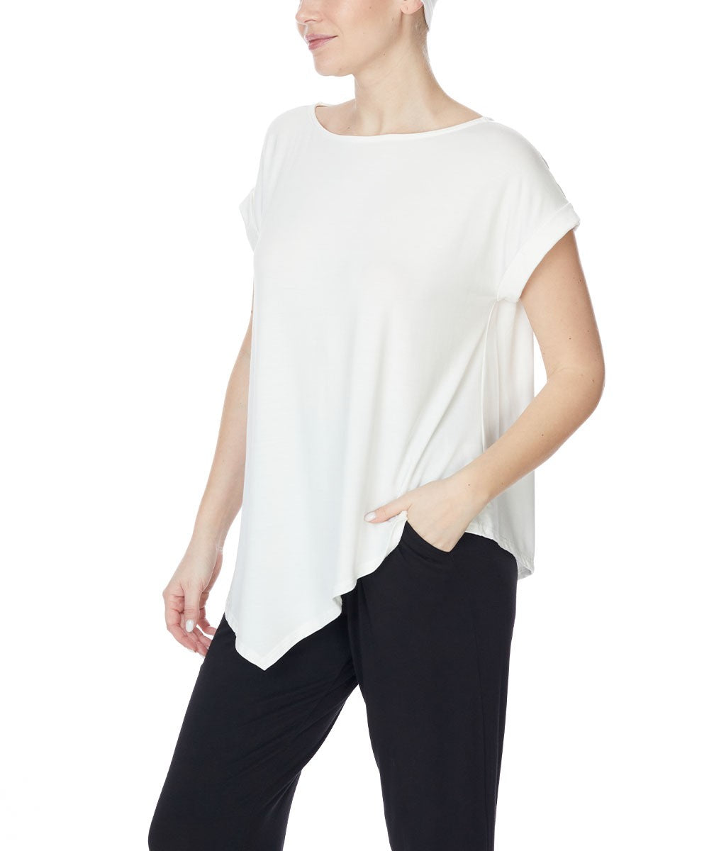 Black Bamboo Assymestric Tunic